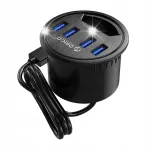 Orico DESK-4U-BK-BP USB jagaja, 4 porti