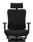 Ergonoomiline kontoritool Hells Chair HC-1041, must, jalatugega