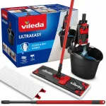 P&otilde;randahari VILEDA ULTRAEASY mikrofiiberlapi, &auml;mbriga ja v&auml;&auml;najaga, 2in1 komplekt