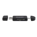 Micro USB OTG adapter USB 2.0-ga, SD/Micro SD kaardilugeja