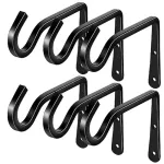 Metallist mustad konksud lillepeenrale, 6 tk.