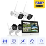 ANNKE 4x5MP WiFi videokaamera 7" LCD NVR, v&auml;litingimustele, kahepoolse heliga