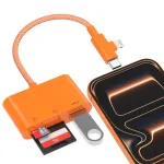 SD microSD TF kaardilugeja USB-C Lightning USB-A 3in1 s&uuml;learvutile ja telefonile