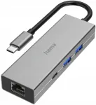 Adapter Hama Multiport, 2x USB-A 3.2, 1x USB-C, 1x LAN