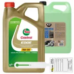 Mootori&otilde;li Castrol Edge 5W30 C3 Titanium, 5 l + klaasipesuvedelik K2 suvine, 5 l