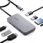 USB C 7in1 adapter Inateck, 10Gbps, 4K HDMI, PD 3.2, hall-h&otilde;bedane