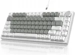 Mehaaniline klaviatuur YINDIAO AK820 HP, PBT, RGB, hot-swap, punane, rullikuga