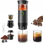 Espresso kohvimasin, automaatne, must, 72 W, 20 bar, kapselkohvimasin