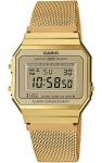 Casio Vintage A700WEMG-9AEF kuldse tooniga kronomeetriga k&auml;ekell