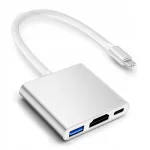 SHIRU SAHUH-01 USB-C HDMI 4K adapter, 3 &uuml;hendust, USB 3.0