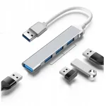 USB jaotur 4 &uuml;hendusega, alumiiniumist, universaalne, &otilde;huke