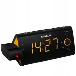 Sencor SRC 330 GN digitaalne &auml;ratuskell raadio ja LED prožektoriga, oranž