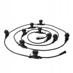 Segoya must IP44 valguskett 5 m 10 x E27