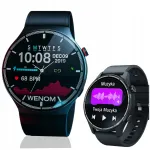Wenom GTS-49 nutikell AMOLED-ekraan, 1 GB, Bluetooth-muusika, k&otilde;rvaklapid, sammude, pulsi ja r&otilde;hu j&auml;lgimine