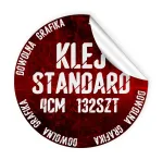 &Uuml;mmargused 4 cm iseved kleepsud logoga, 132 tk, v&auml;rvilised