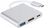 USB-C jagaja HDMI, USB 3.0 ja USB-C &uuml;hendustega, hall