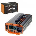 Auto pingemuundur Polion 1200W, 12V/230V, puhas siinuslaine