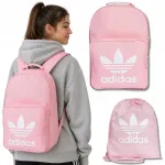 ADIDAS roosa mahukas koolikott A4 suuruses kotiga