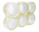 Kleepuv teip, 48 mm x 60 jardi, l&auml;bipaistev, 6 tk