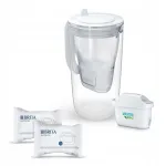 BRITA klaasist kann, hall, Pure Performance kasseti ja 2 kareda vee filtriga