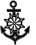 Auto kleebis ANCHOR, taustata, 21 x 14,3 cm