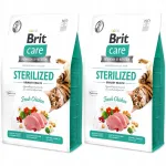 Kuivtoit kassidele BRIT Care Sterilized Urinary Health kanaga, 2 x 4 kg