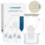 Wessper D4 BOROSILICATE MINI FF 2 l klaasist veefiltri kann 5 filtriga
