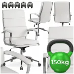 Kontoritool CAMILO, valge, ergonoomiline, p&ouml;&ouml;ratava mehhanismiga