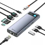 USB-C 9-&uuml;hes Baseus pesakeskus, 4K/100Hz HDMI, 120Hz, Ethernet 1000 Mbps