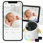 5" 2K beebimonitori kaamera WiFi, IP, 360&deg; PTZ, 4&times; suumiga