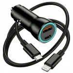 Kiire USB-A laadija 25W 1 m USB-C-kaabliga, sobib iPhone X/11/12/13/14 Pro Max