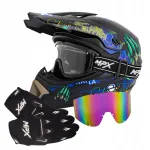 Kiiver suurus XL (61-62 cm) prillide ja kindadega neljarattalistele, BMX, MTB, Enduro