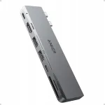 USB-C jaotur 7in1 MacBookile, HDMI 4K, Thunderbolt 4, 100W laadimine