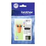 Brother LC3217 tindikassetid must ja punane