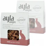 AYLA DELIGHT k&uuml;lmkuivatatud kalkunimaks maiused kassidele, 2 x 28 g, 100% liha