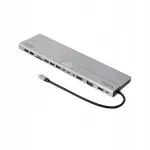 Renkforce 15-&uuml;hes USB-C dokkimisjaam HDMI, RJ45, DP, VGA, s&uuml;learvutitele