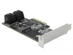 Kontrollerkaart Delock 90396, PCIe x4, 4x SATA, 1x M.2 Key B, madala profiiliga