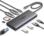 USB-C pesakeskus UGREEN REVODOK 10-&uuml;hes, 2x HDMI 4K 60Hz, 8K, PD 100W