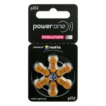 Kuuldeaparaadi patareid Power One Evolution 312, 6 tk.