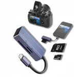 USB 3.0/USB-C kaardilugeja SD, MicroSD, SDHC, TF 480 MB/s Plug&Play