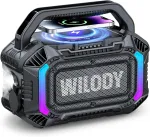 Juhtmevaba IPX7 Bluetooth 5.3 k&otilde;lar RGB-valgustuse, taskulambi ja induktsioonlaadimisega