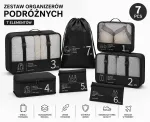 Reisikohvri kottide komplekt, 7 tk, mustad