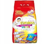 Pesupulber v&auml;rvilistele r&otilde;ivastele Eskimo, 3 kg, 60 pesukorda