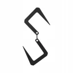 Metallist S-kujulised konksud, 15 cm, mustad, 6 tk