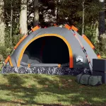 Kahekohaline telk hall-oranž kiire &uuml;lespanekuga