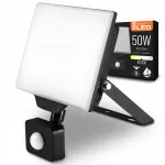 Smartled 50W 4500K must LED-prožektor liikumisanduriga IP65