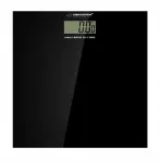 Elektroonilised klaasist vannitoakaalud LCD-ga, kuni 180 kg, mustad