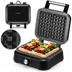 Vahvlimasin MOZANO SMART 2200W must, 2 suurt vahvlit