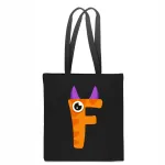 Laste must puuvillane ECO BAG seljakott t&auml;hega F, mudel TT_500