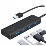 Gembrid UHB-U3P4P-02 USB jagaja, USB 3.1, 5 Gbit/s, koos USB-C toitepordiga